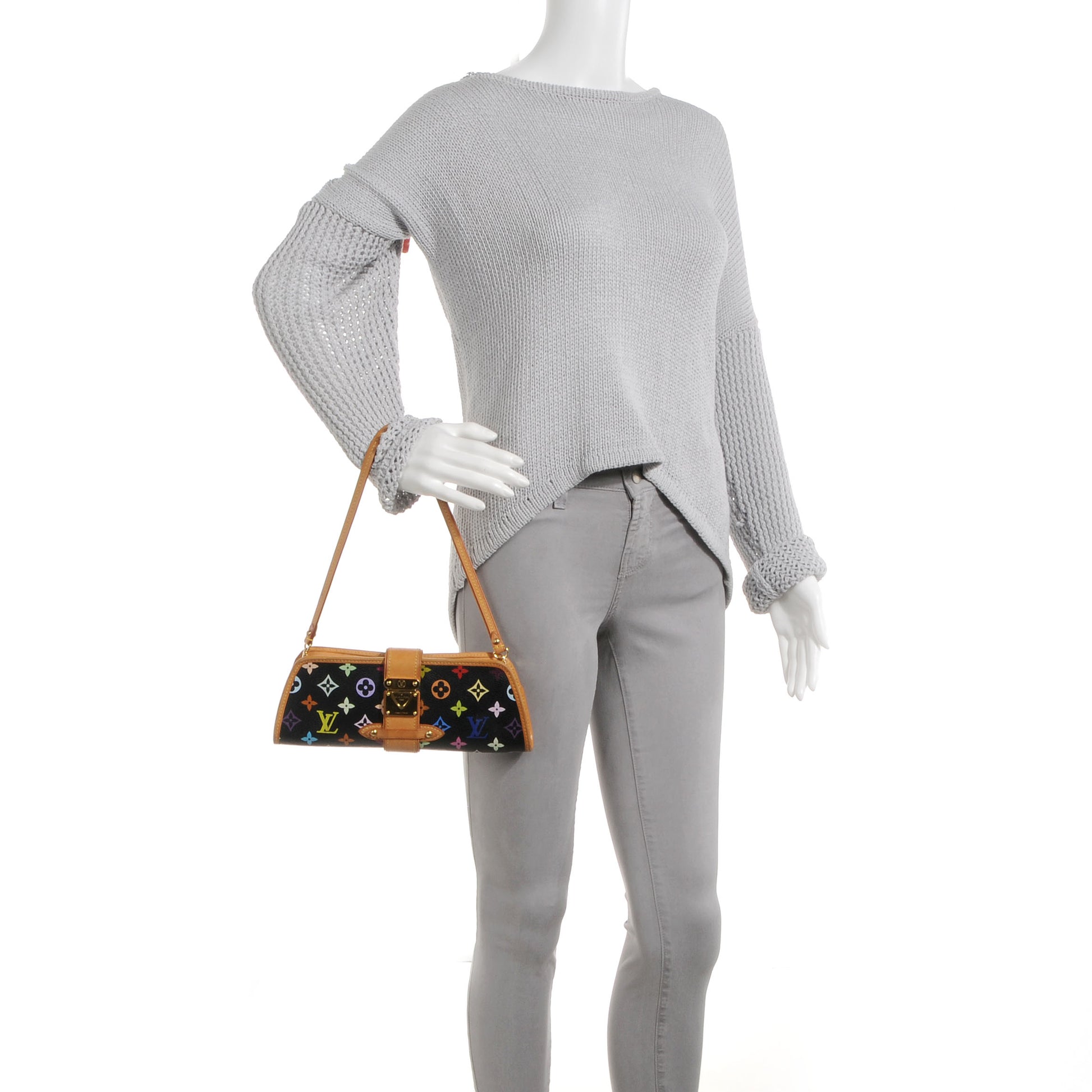 Louis Vuitton Monogram Multicolor Shirley Black 2 of 8
