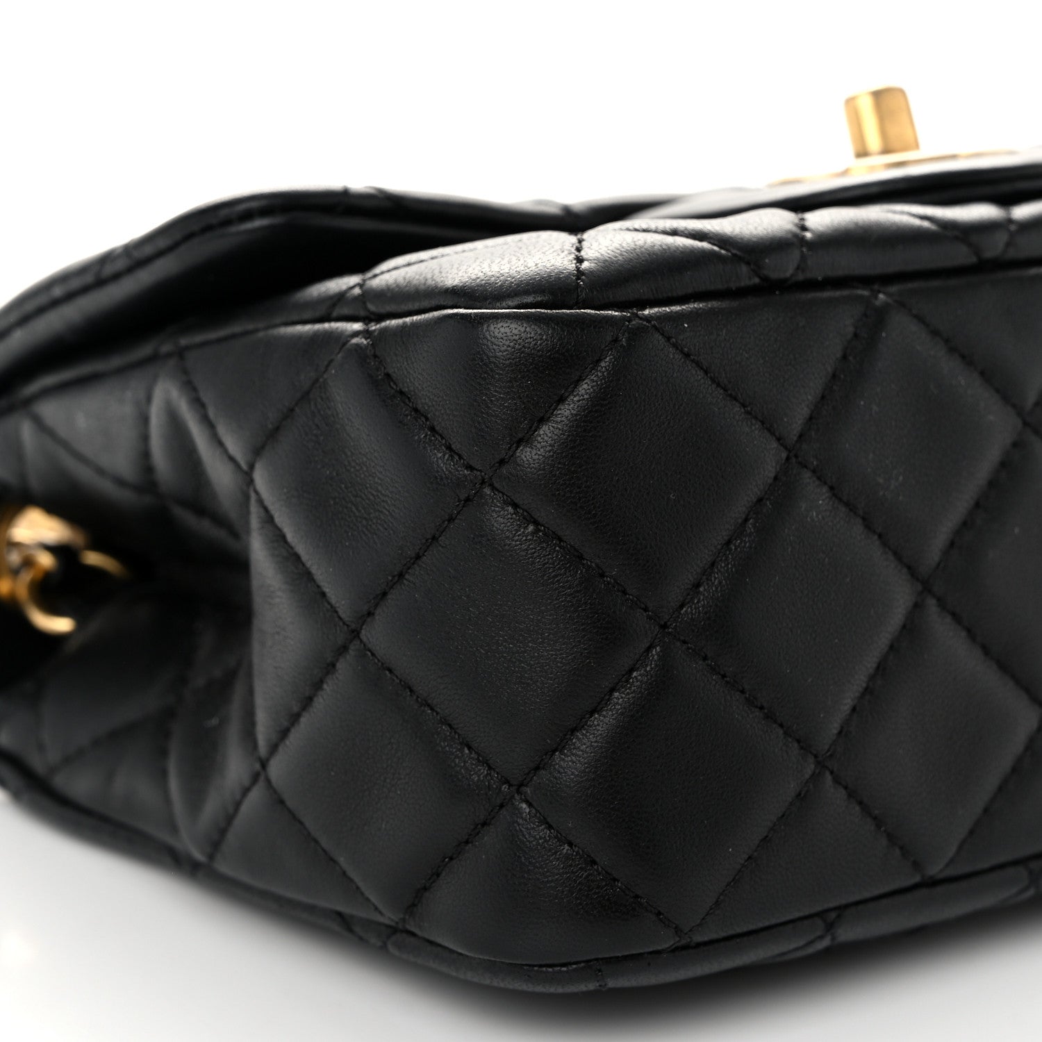Chanel Lambskin Quilted Mini Pearl Crush Flap Black 9 of 11