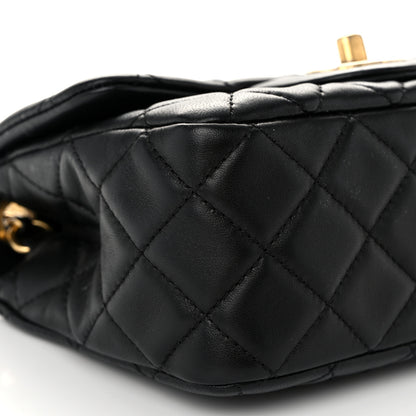 Chanel Lambskin Quilted Mini Pearl Crush Flap Black 9 of 11