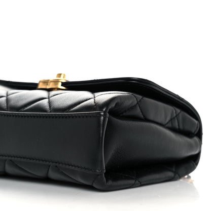 Chanel Lambskin Quilted Mini CC Crystal Logo Chain Flap Black 8 of 9