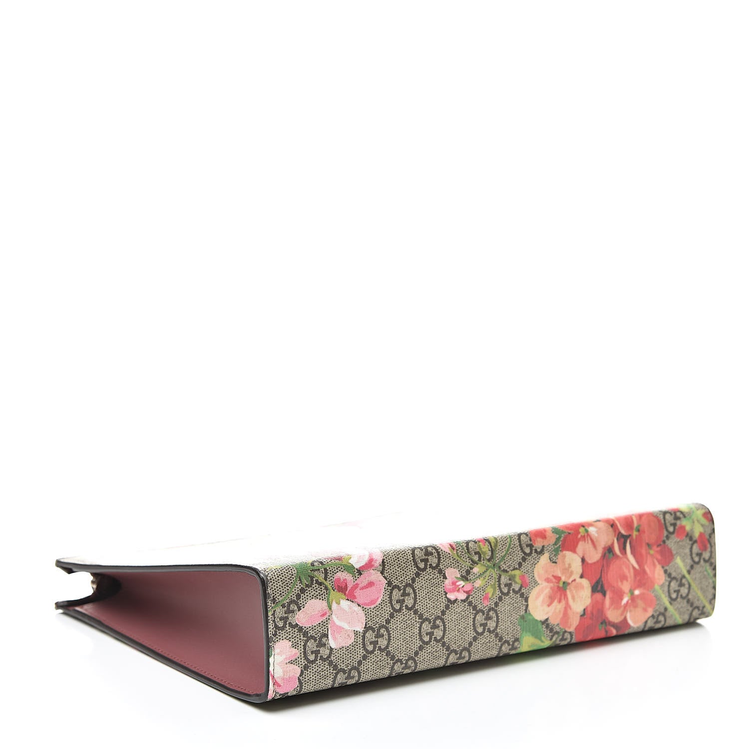 Gucci GG Supreme Monogram Blooms Large Cosmetic Case Beige Multicolor Dry Rose 4 of 8