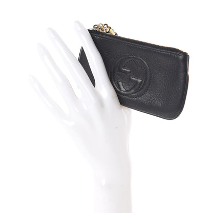 Gucci Pebbled Calfskin Soho Key Case Black 2 of 7