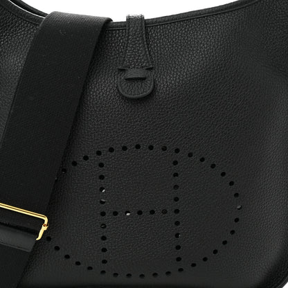 Hermes Taurillon Clemence Evelyne III PM Black 8 of 11