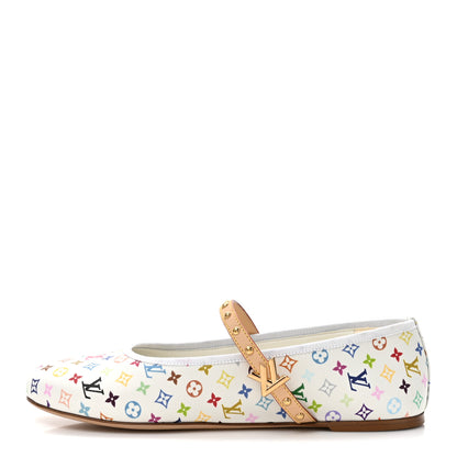 Louis Vuitton LV X TM Monogram Multicolor Romy Flat Ballerinas 38.5 White 1 of 10