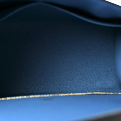 Hermes Epsom Casaque Kelly Sellier 28 Bleu Indigo Black Bleu Frida 5 of 9