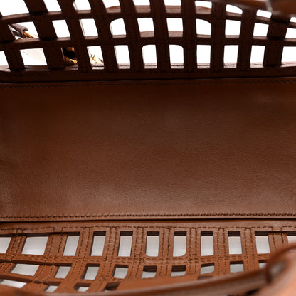Miu Miu Calfskin Logo Basket Bag Cognac 6 of 10