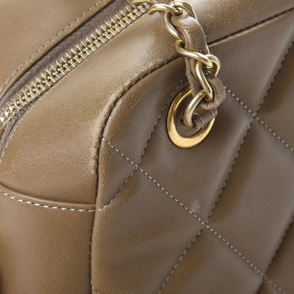 Chanel Lambskin Diamond CC Small Camera Case Khaki Clair 14 of 16