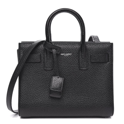 Saint Laurent Grained Calfskin Nano Sac De Jour Black 1 of 9