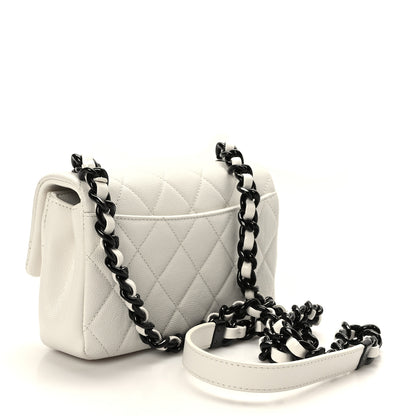 Chanel Caviar Quilted My Everything Small Flap White Black 8 of 9