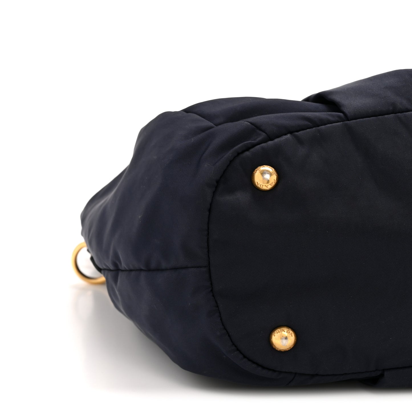 Tessuto Nylon Vitello Daino Tote Bleu