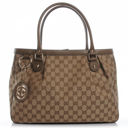 Gucci Monogram Medium Sukey Top Handle Tote Beige Brown 1 of 8