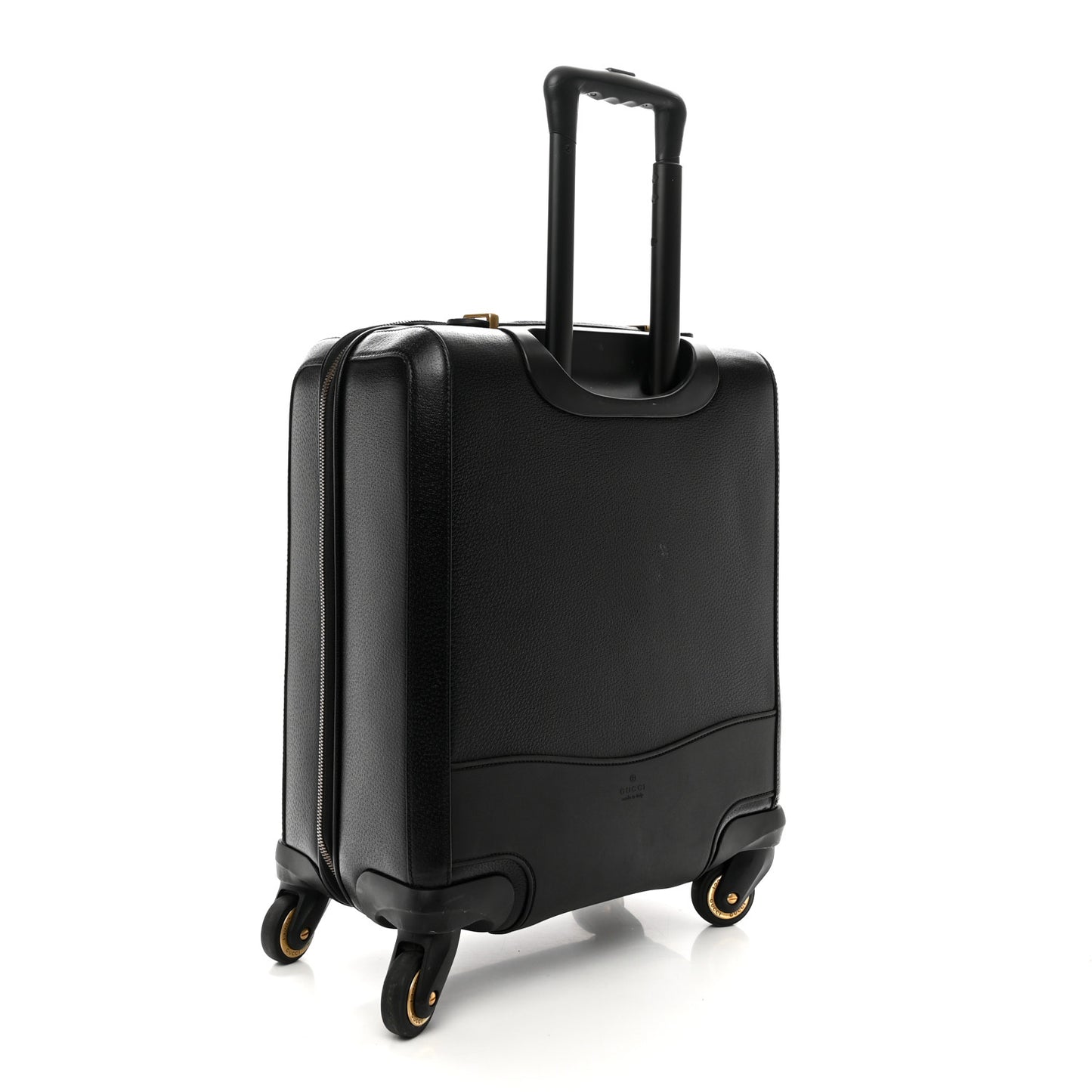 Dollar Calfskin Small Carry-On Trolley Black