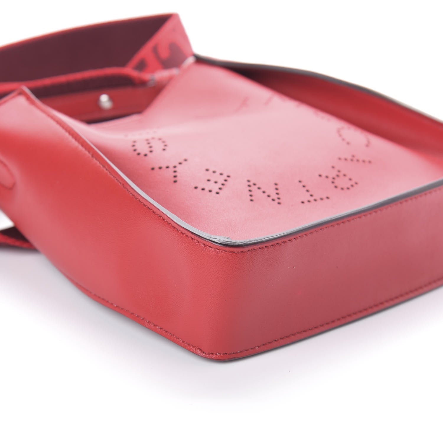 Stella McCartney Eco Alter Nappa Perforated Logo Tiny Crossbody Lover Red 8 of 9