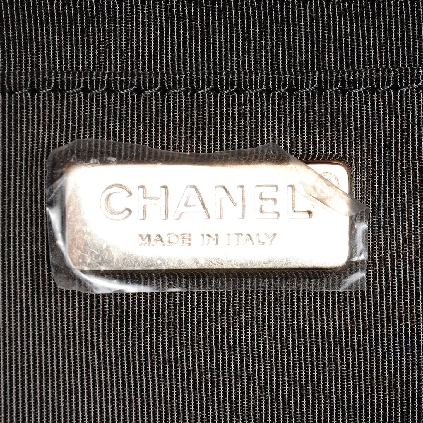 Perforated Metallic Lambskin Small CC Medals Flap Grey