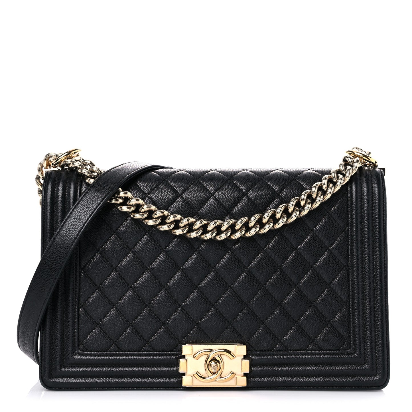 Caviar Quilted New Medium Boy Flap Black