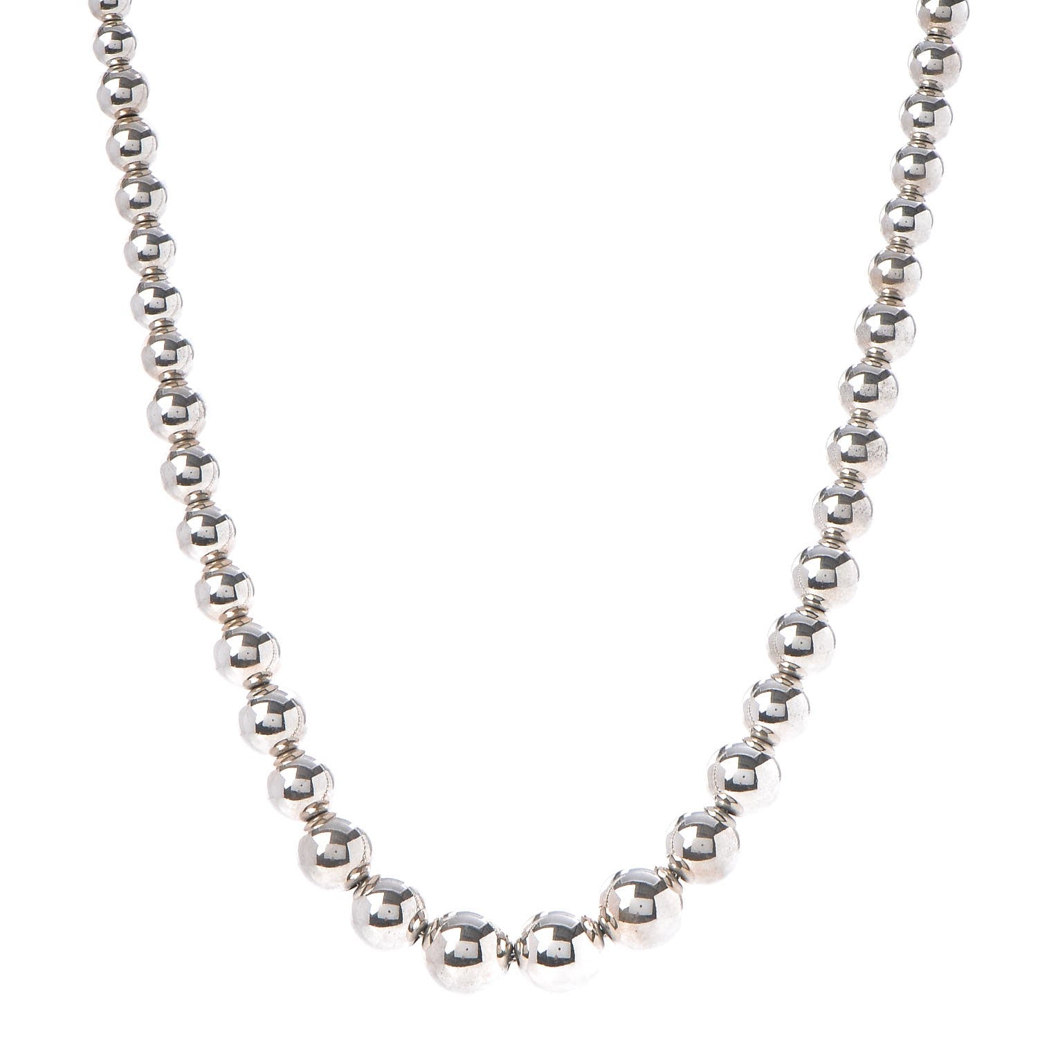 Tiffany Sterling Silver HardWear Graduated Ball Necklace 1 of 5