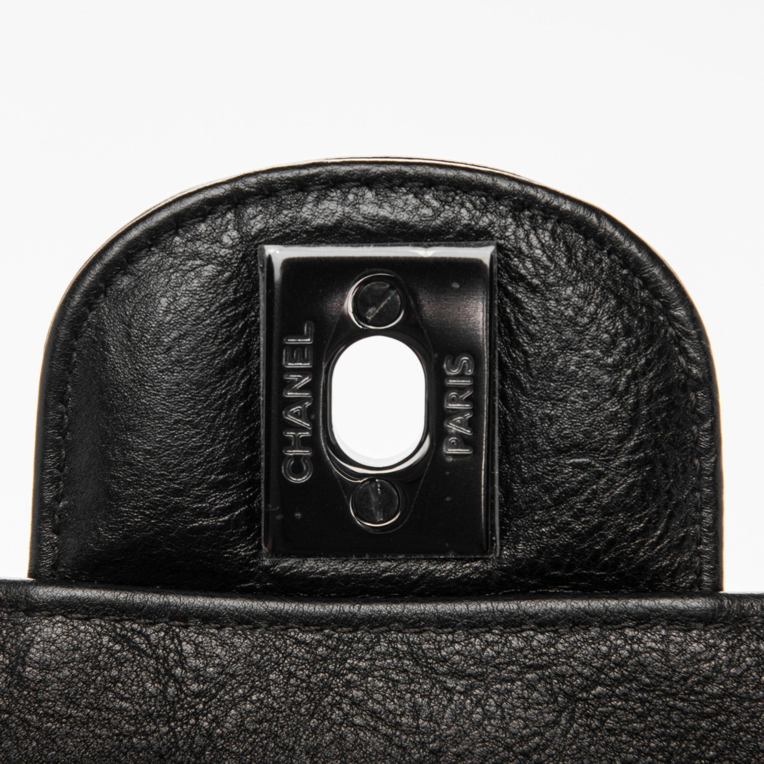 Chanel Crumpled Calfskin Quilted Mini Rectangular Flap So Black 5 of 8