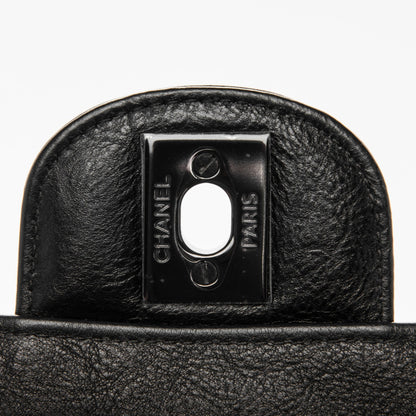Chanel Crumpled Calfskin Quilted Mini Rectangular Flap So Black 5 of 8