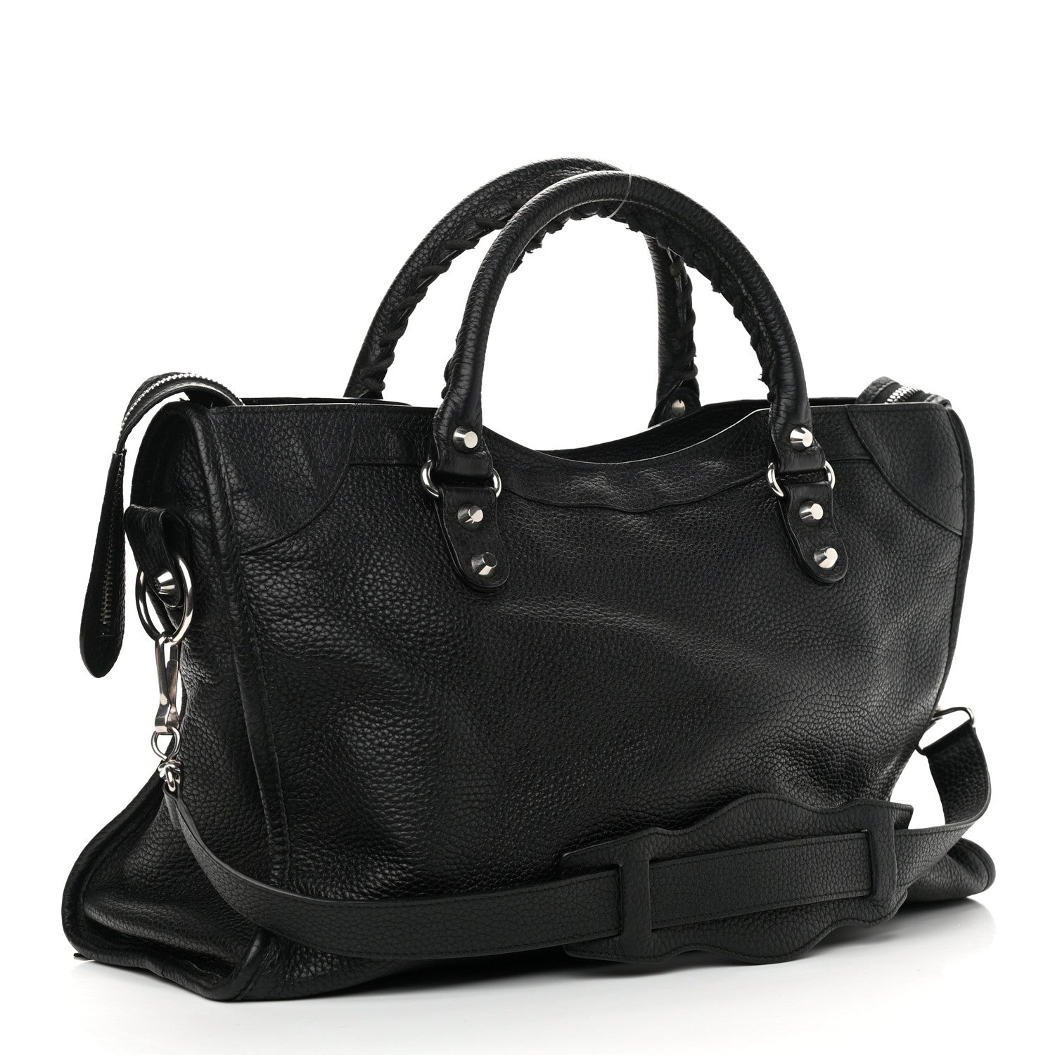 Balenciaga Vibrato Calfskin Classic Silver Hardware City Black 4 of 13