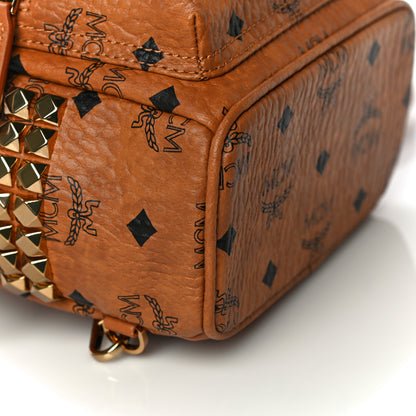 MCM Visetos Side Stud Graffiti X-Mini Stark Backpack Cognac 4 of 10