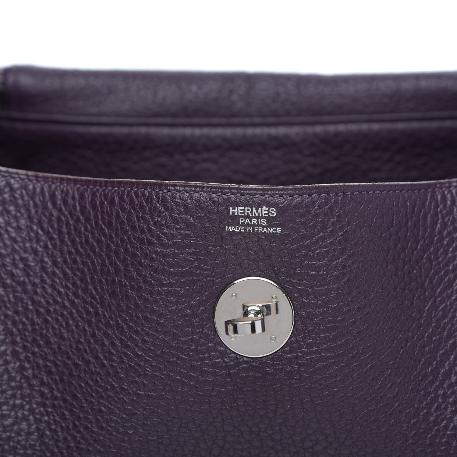 Hermes Taurillon Clemence Lindy 30 Raisin 6 of 11