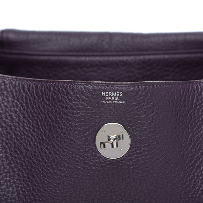 Hermes Taurillon Clemence Lindy 30 Raisin 6 of 11