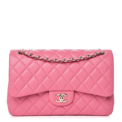 Chanel Caviar Quilted Jumbo Double Flap Pink 1 of 10