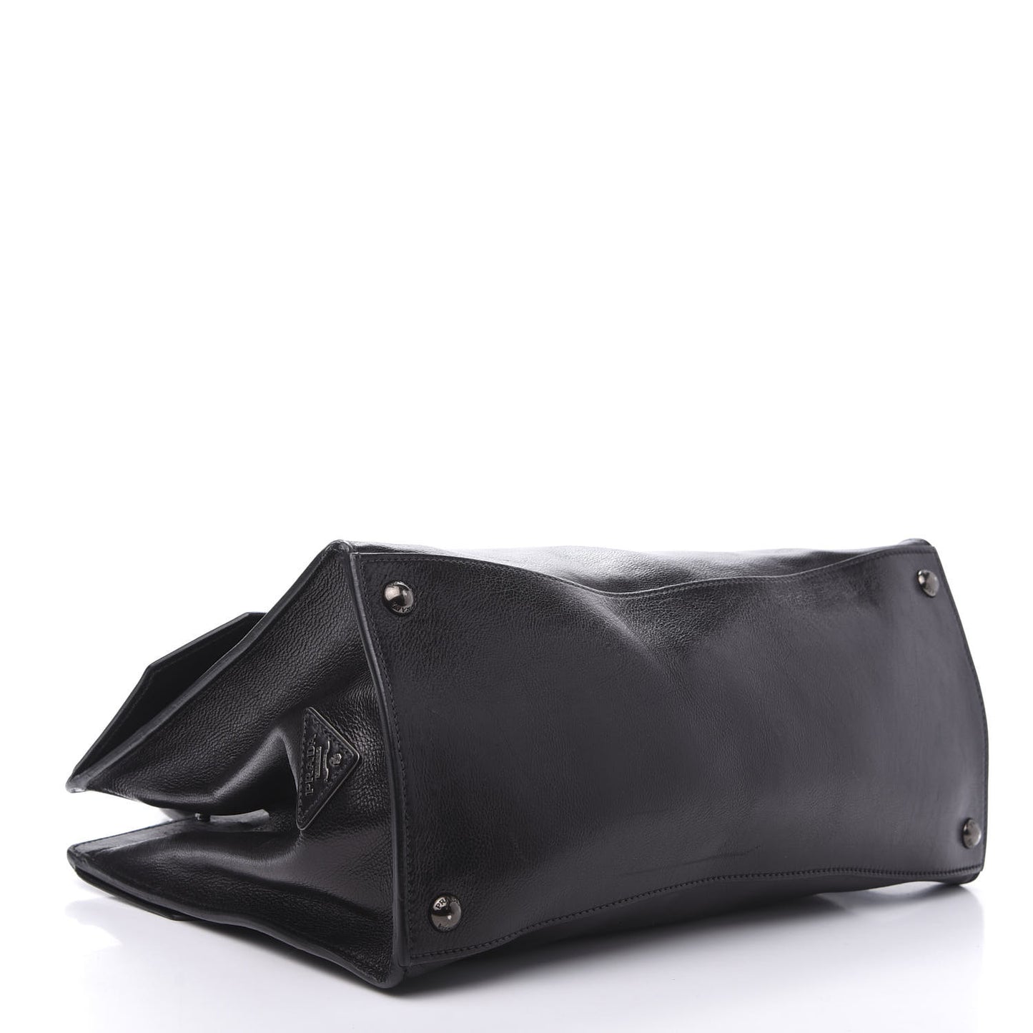 Glace Calfskin Tote Bag Baltico Black
