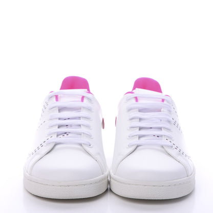 Valentino Garavani Calfskin Womens Backnet Sneakers 40 White Fuchsia 2 of 8