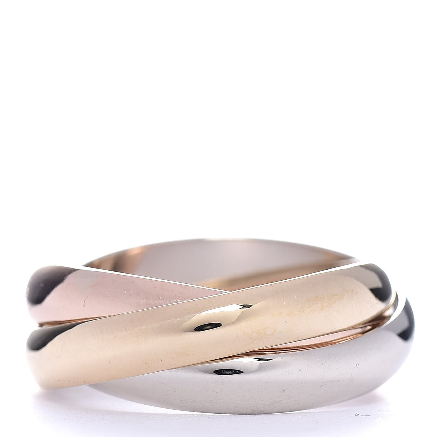 18K Pink Yellow White Gold Classic Les Must De Trinity Ring 54 6.75