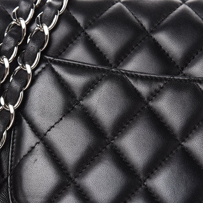 Chanel Lambskin Quilted Jumbo Single Flap Black 12 of 16