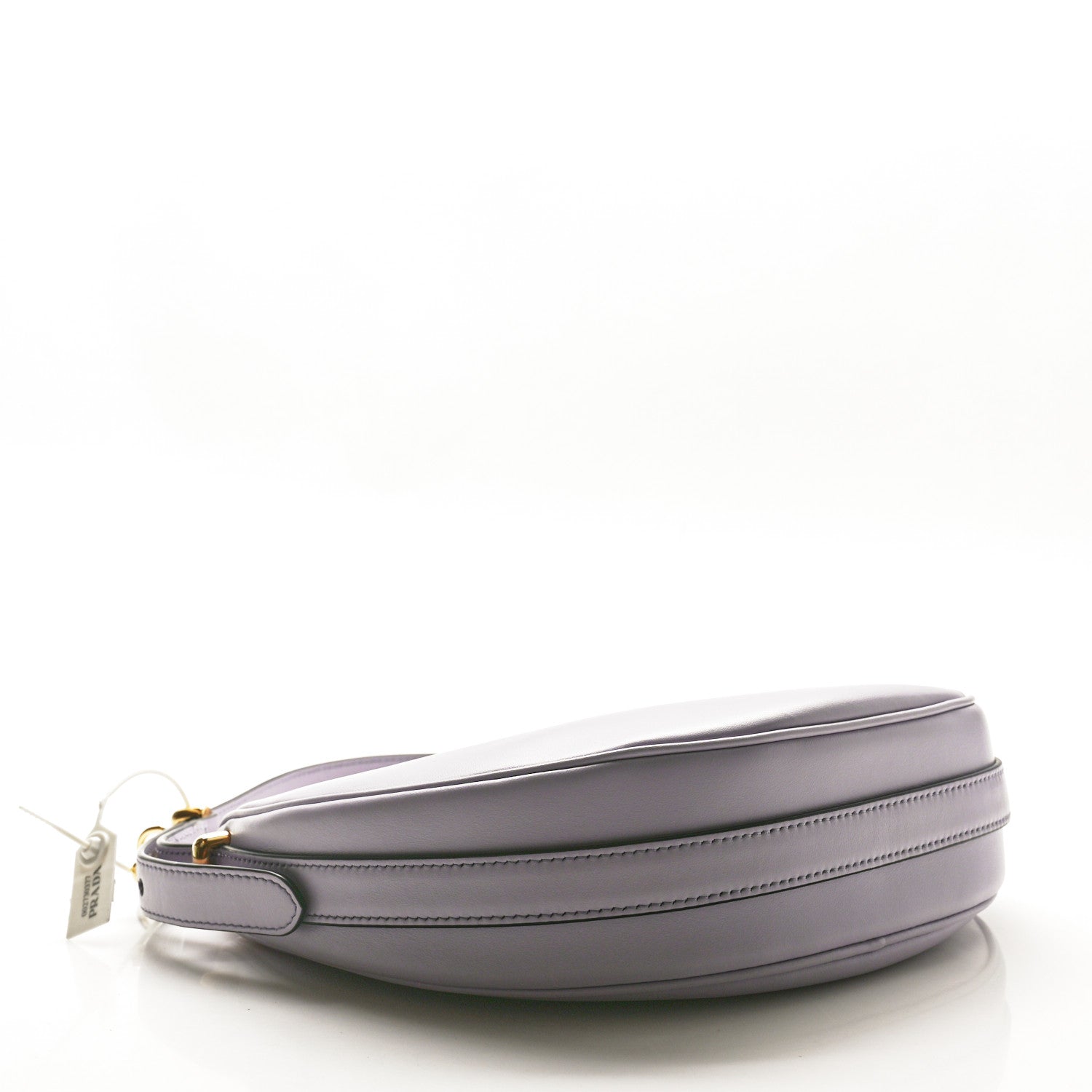Prada Soft Calfskin Arque Shoulder Bag Glicine 4 of 11