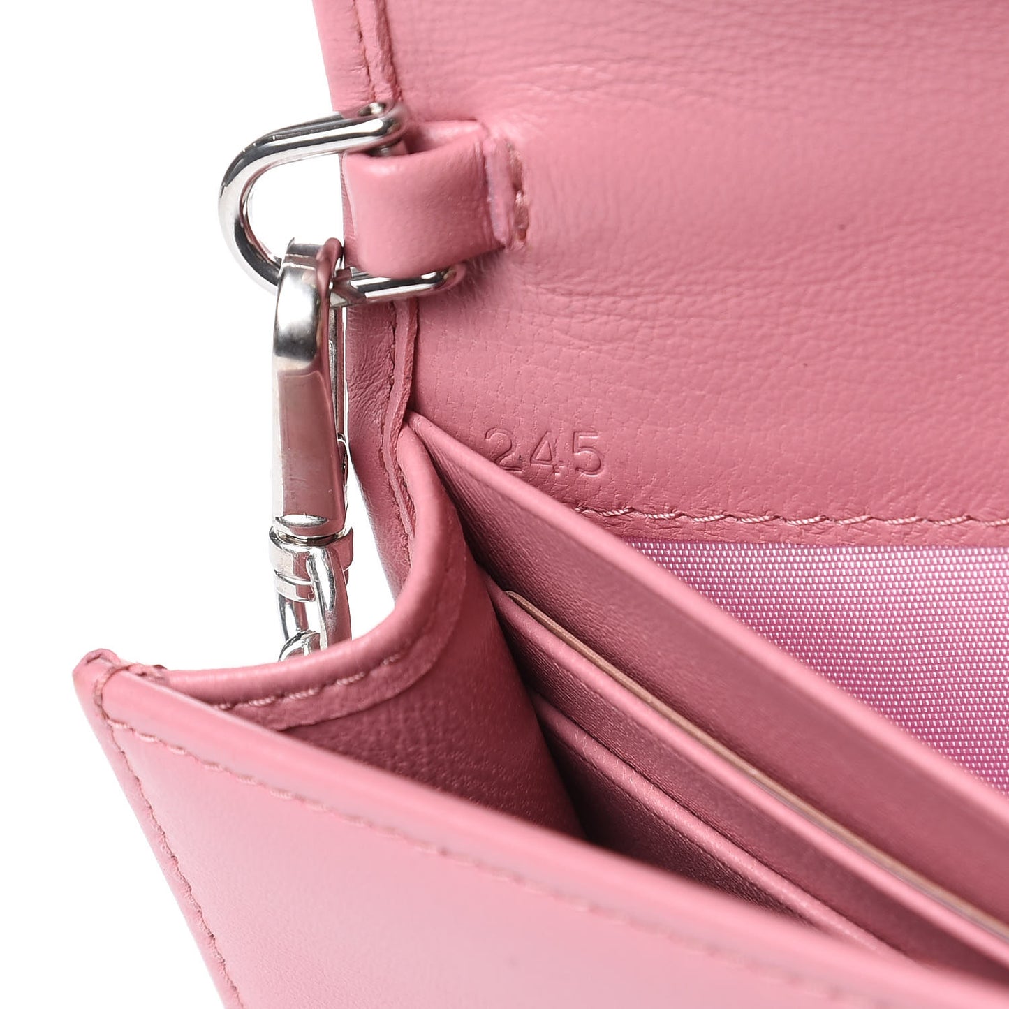 Nappa Matelasse Wallet On Chain Rosa