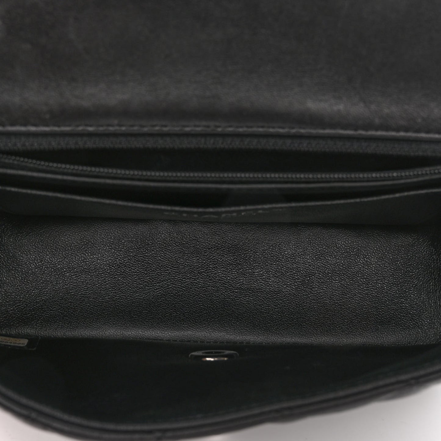 Lambskin Quilted Mini Rectangular Flap Black