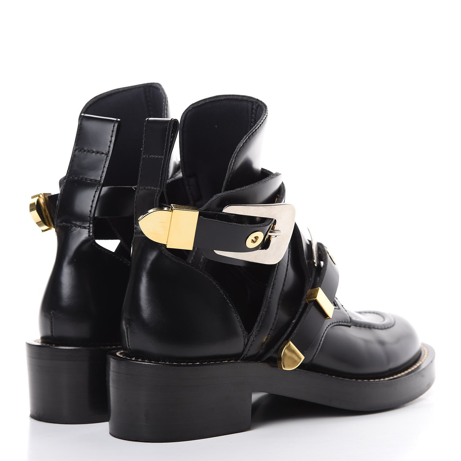 Balenciaga Brushed Calfskin Ceinture Ankle Boots 36 Black 4 of 13