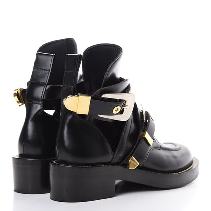 Balenciaga Brushed Calfskin Ceinture Ankle Boots 36 Black 4 of 13