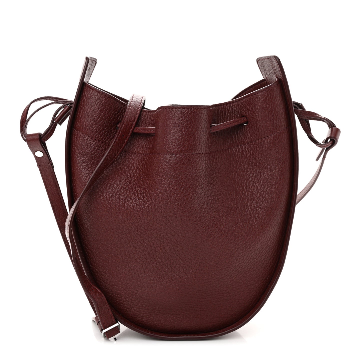 Deerskin Drawstring Pouch Burgundy