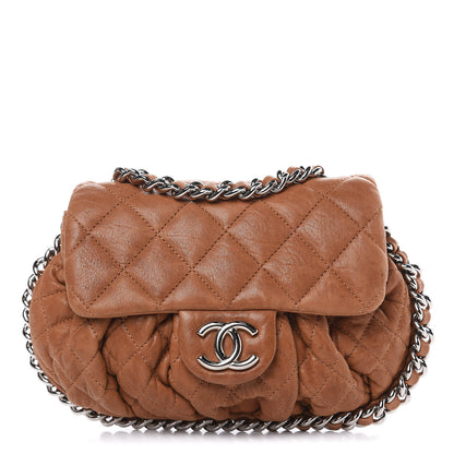 Chanel Washed Lambskin Mini Chain Around Messenger Brown 1 of 12