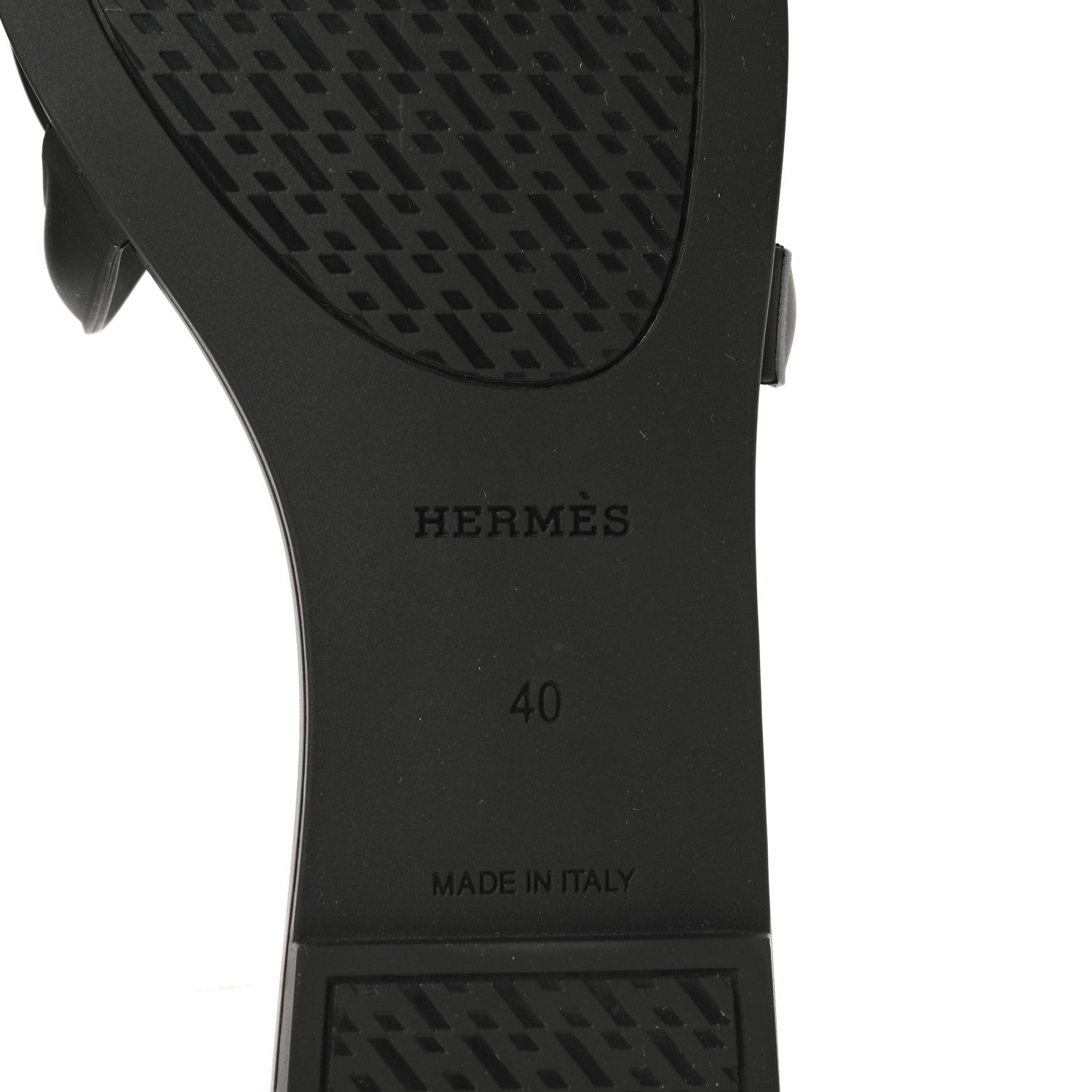 Hermes Rubber Aloha Sandals 40 Black 6 of 7