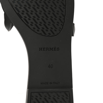 Hermes Rubber Aloha Sandals 40 Black 6 of 7