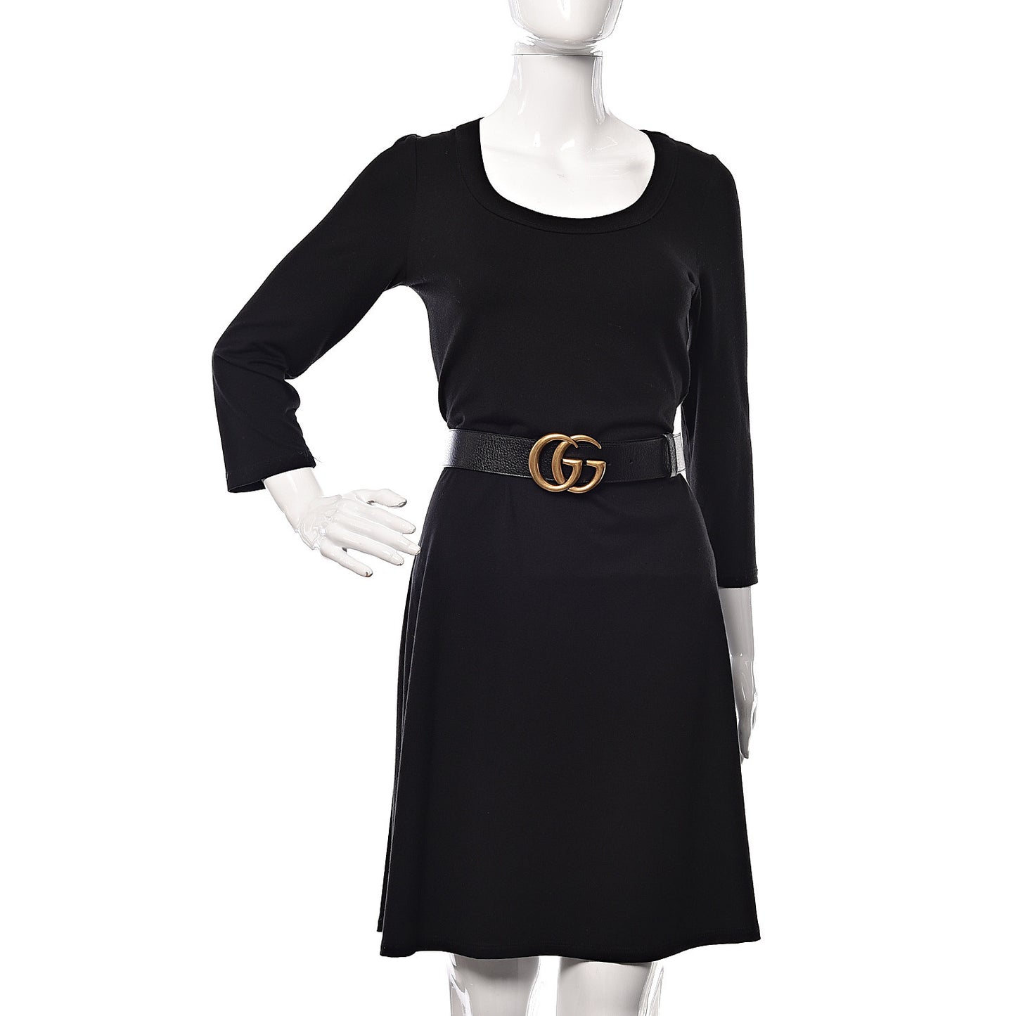 Textured Calfskin Double G 40mm Belt 85 34 Black