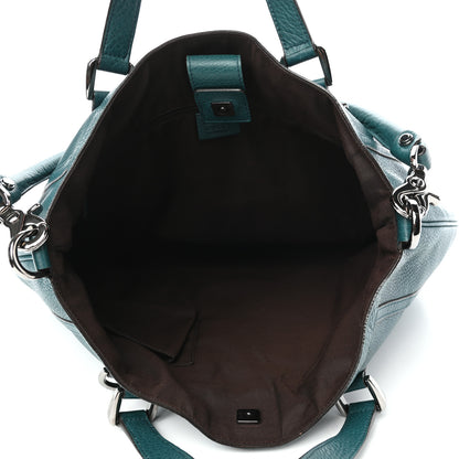 Gucci Pebbled Calfskin Medium Abbey Convertible Tote Green 5 of 10