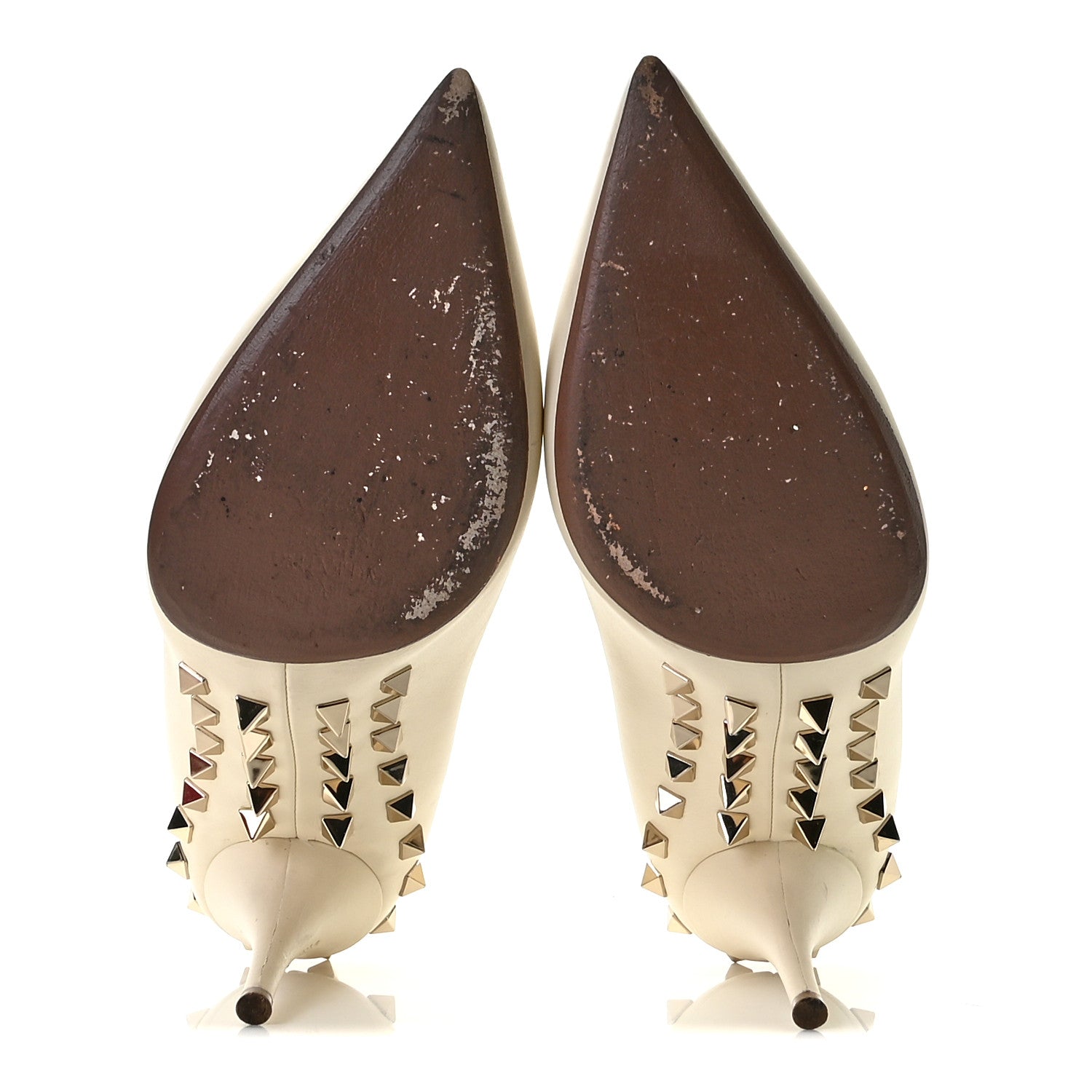 Valentino Garavani Nappa Rockstud Jaw Stud 100mm Pumps 37.5 Ivory 7 of 12