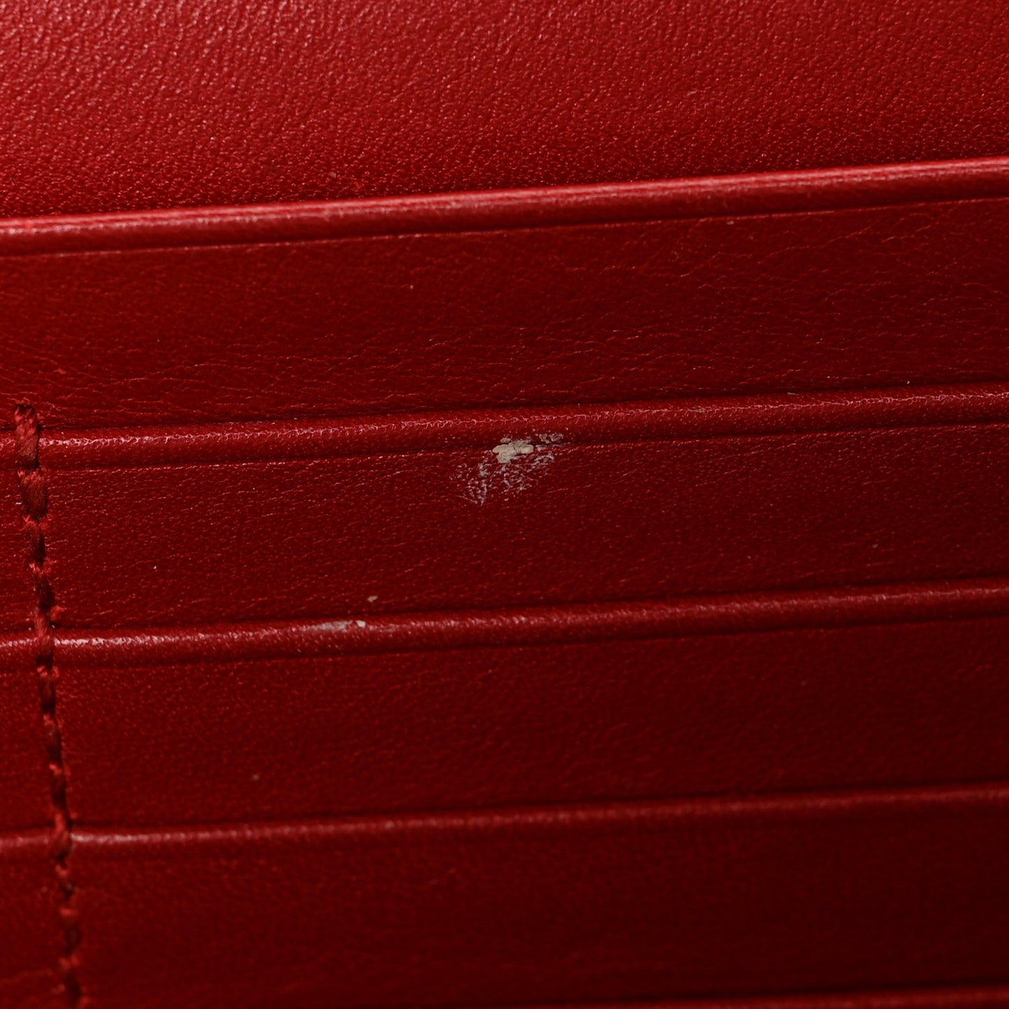 Calfskin Matelasse GG Marmont Chain Wallet Hibiscus Red