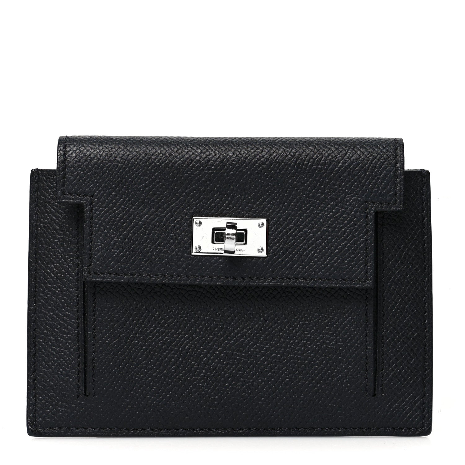 Hermes Epsom Kelly Pocket Compact Wallet Black 1 of 9