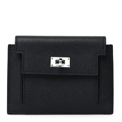 Hermes Epsom Kelly Pocket Compact Wallet Black 1 of 9