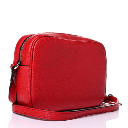 Gucci Pebbled Calfskin Small Soho Disco Bag Tabasco Red 3 of 5