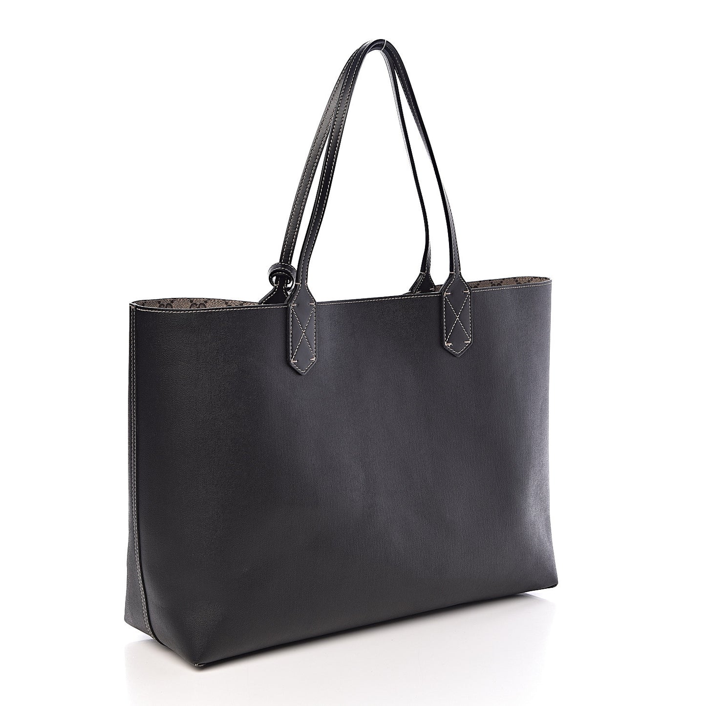 Calfskin GG Supreme Monogram Medium Reversible Tote Black