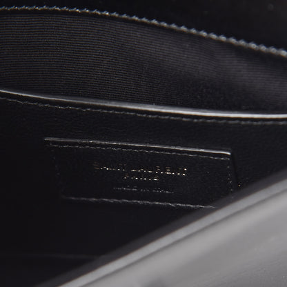 Saint Laurent Calfskin Monogram Smoking Clutch Black 6 of 9