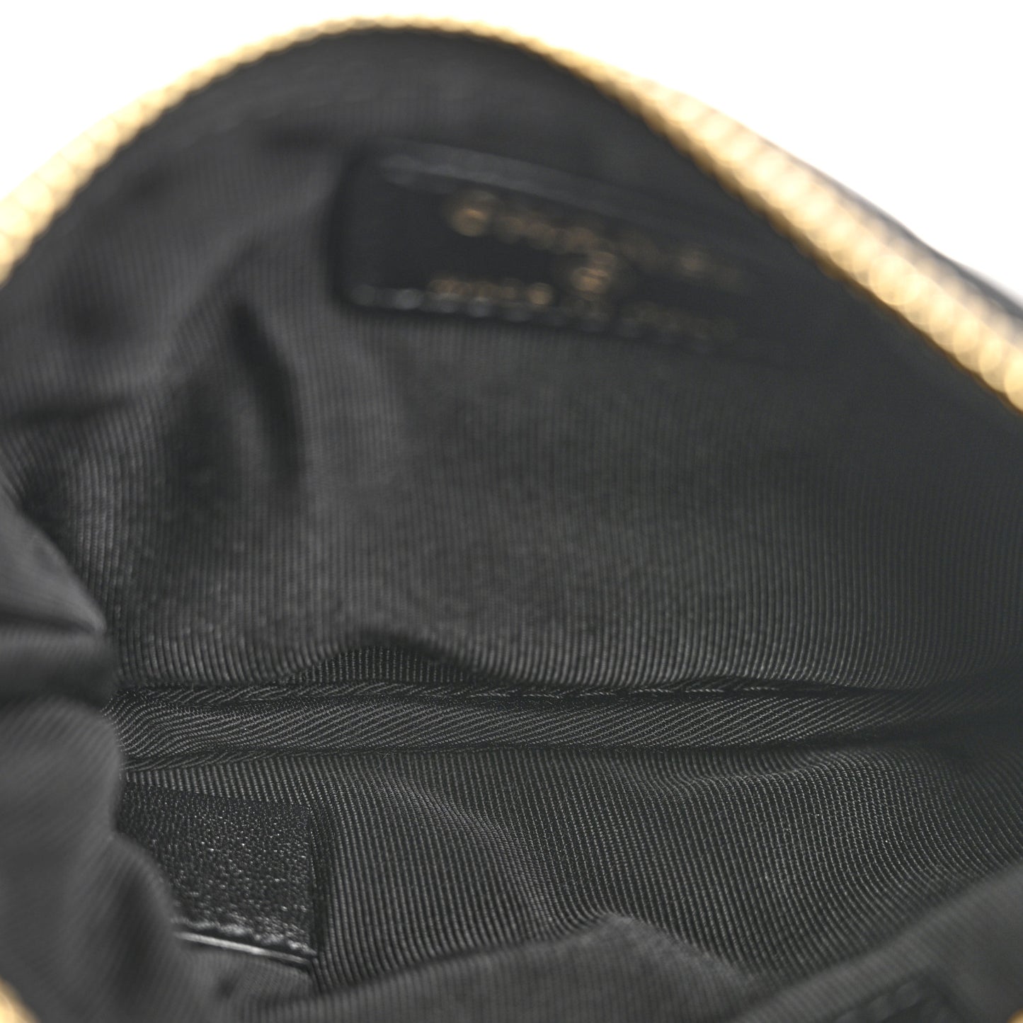 Lambskin Quilted Small No. 5 Cosmetic Case Black